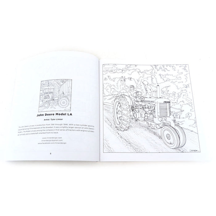 Art of the Tractor Coloring Book with 80 Pages