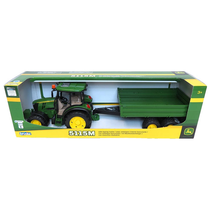 1/16 John Deere 5115M with Tipping Trailer by Bruder