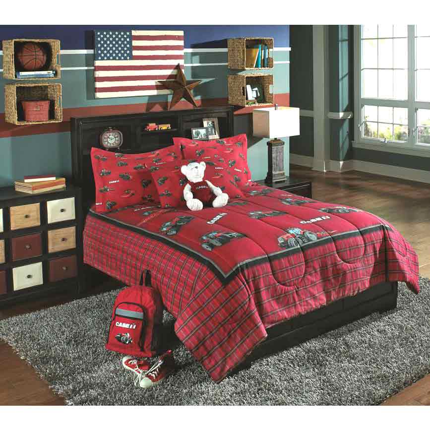 FULL/Queen Size Case IH Comforter with 2 Pillow Shams — Outback Toys