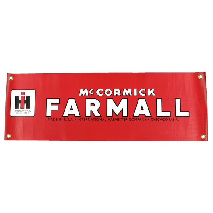 Vintage International Harvester McCormick Farmall Logo 30in x 10in Vinyl Banner