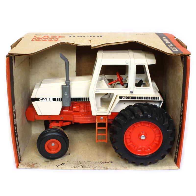 1/16 Case 2590 White & Orange w/ Silver Muffler & Cab, Made in the USA