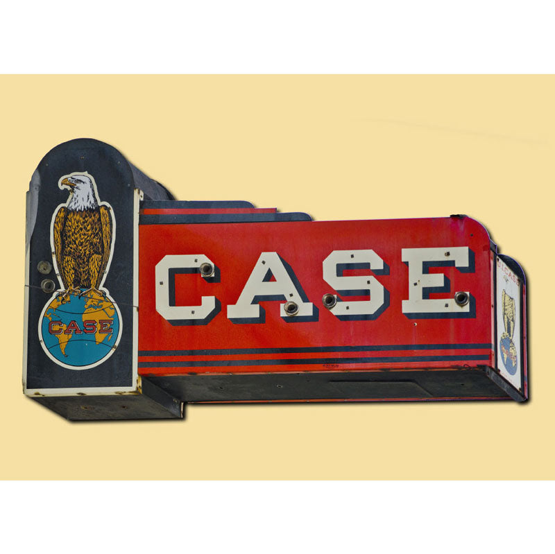 Case Old Abe Vintage Dealer Sign 22x30 Vinyl Banner