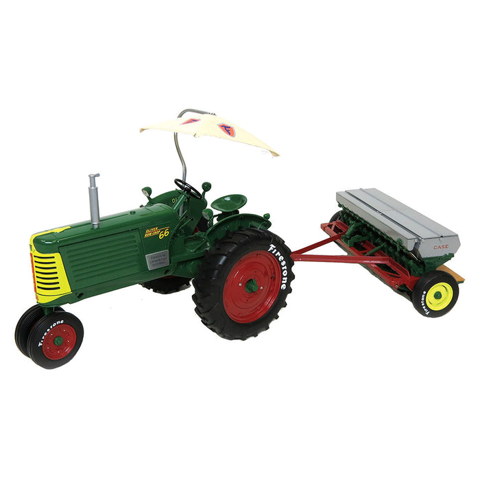 1/16 Oliver Row Crop 66 with Case DF Grain Drill, Firestone Series