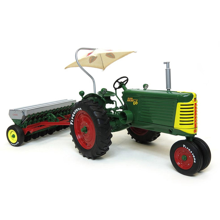 1/16 Oliver Row Crop 66 with Case DF Grain Drill, Firestone Series