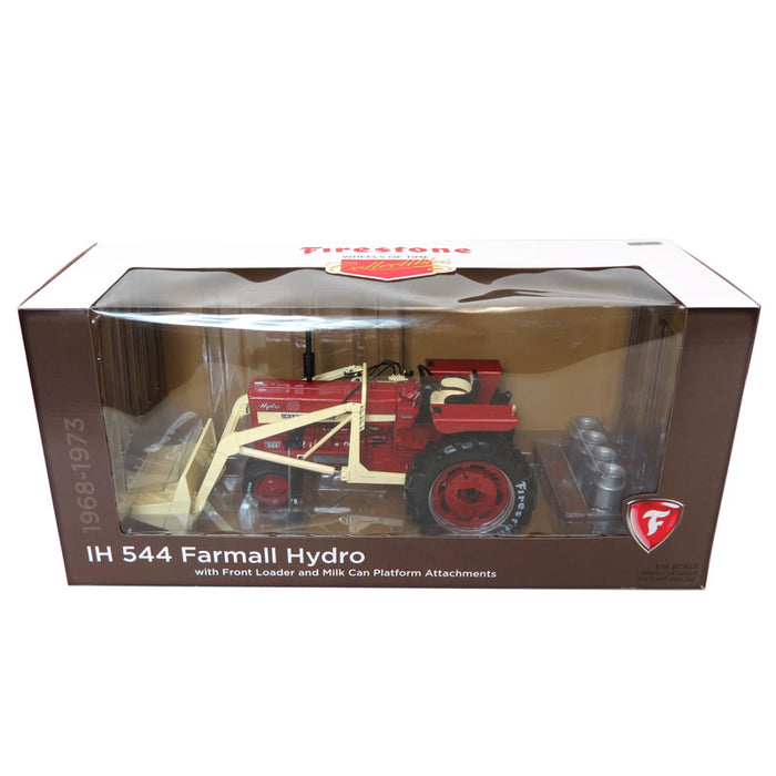 1/16 IH Farmall 544 Hydro with Loader & Milk Can Platform, 2018 Firestone Series