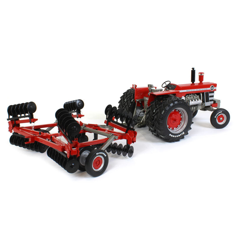 1/16 Massey Ferguson 1150 Diesel Tractor with Duals and Pull Disc Attachment, Firestone Series