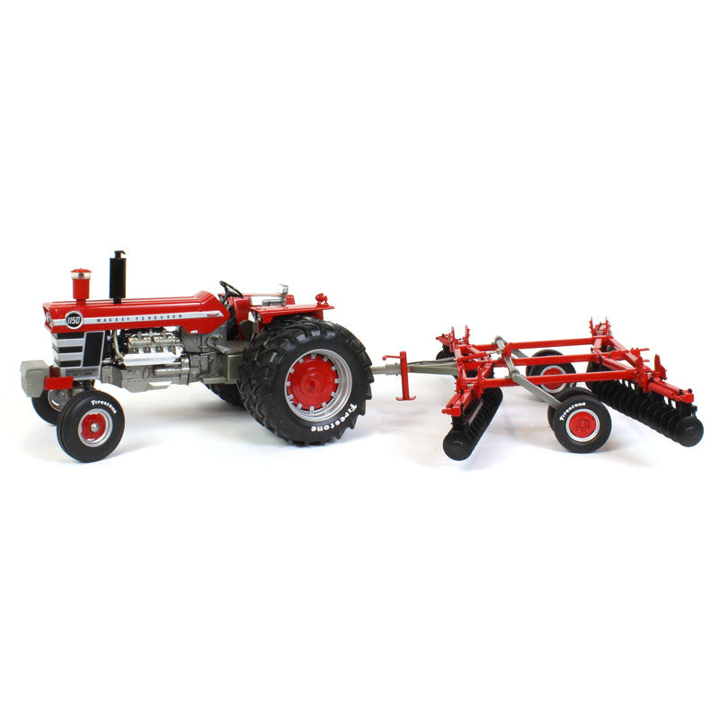1/16 Massey Ferguson 1150 Diesel Tractor with Duals and Pull Disc Attachment, Firestone Series