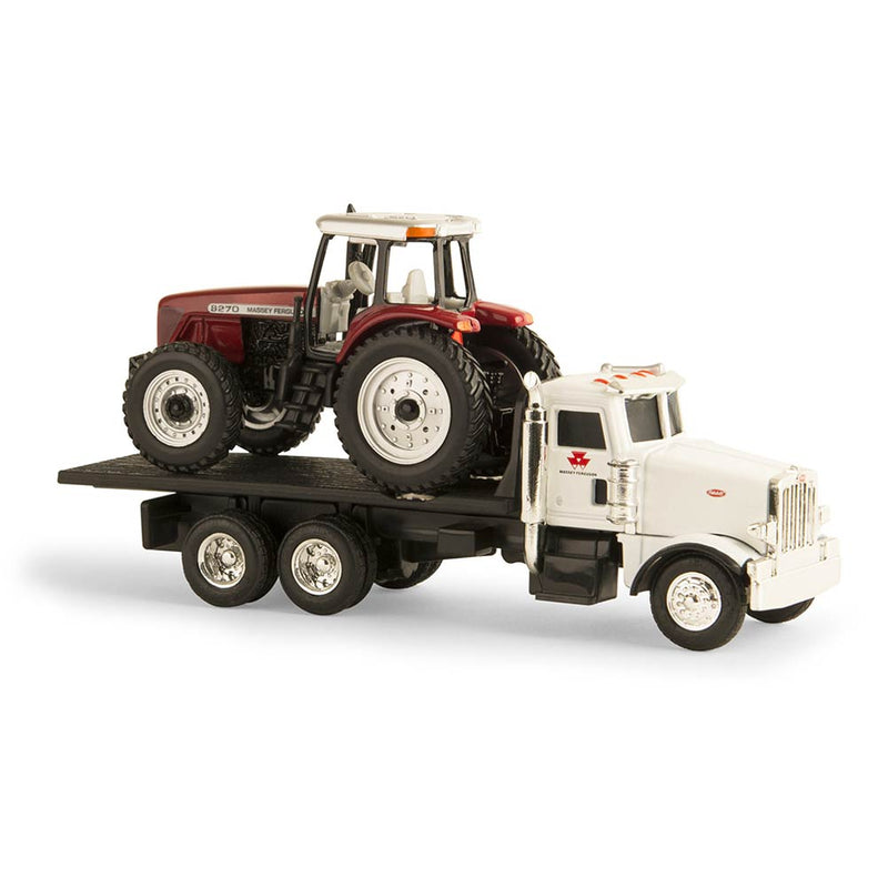 1/64 Peterbilt Roll-back Truck with Massey Ferguson 8270 Tractor by ERTL