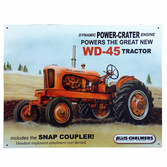 Allis Chalmers WD-45 12'' x 16'' metal sign