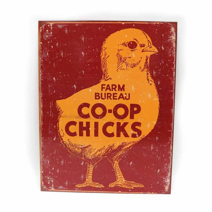 Co-op Chicks Tin Sign 12x16 For Indoor Use