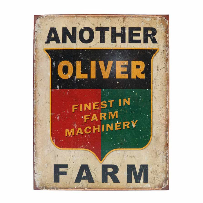Oliver "Another Farm" Tin Sign, 12in x 16in