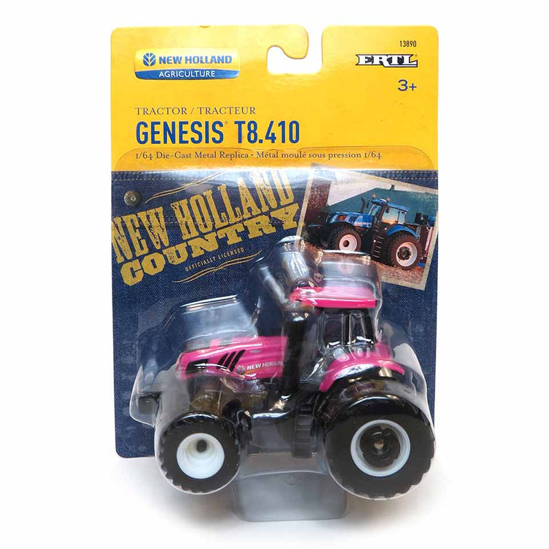 1/64 Pink New Holland T8.410 Tractor with Front & Rear Duals by ERTL
