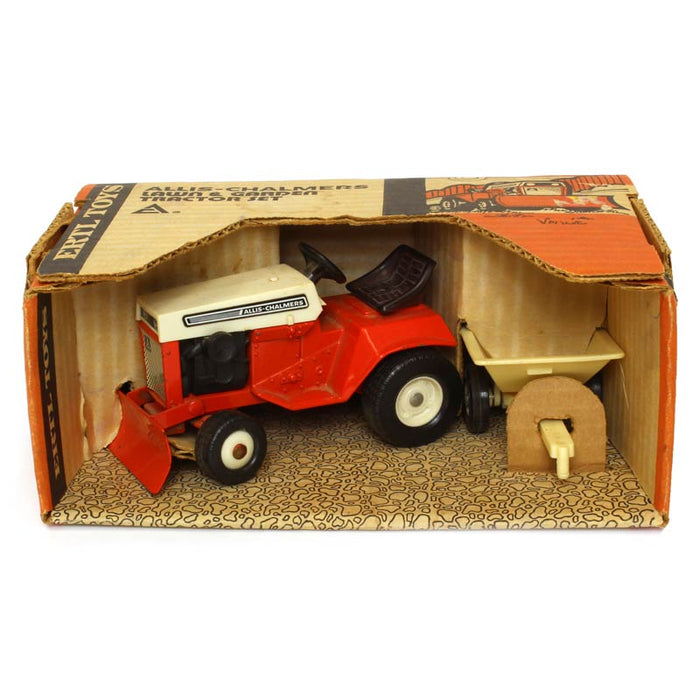 1/16 Allis Chalmers 312-H Lawn Tractor with Blade and Cart, Made in the USA by ERTL