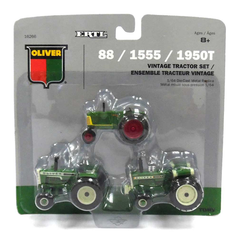 1/64 Oliver 3 Piece Historical Vintage Tractor Set by ERTL