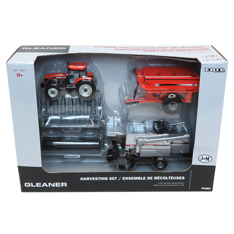 1/64 Harvesting Set with Gleaner C62 Combine, AGCO DT200 Tractor & J&M 875 Grain Cart