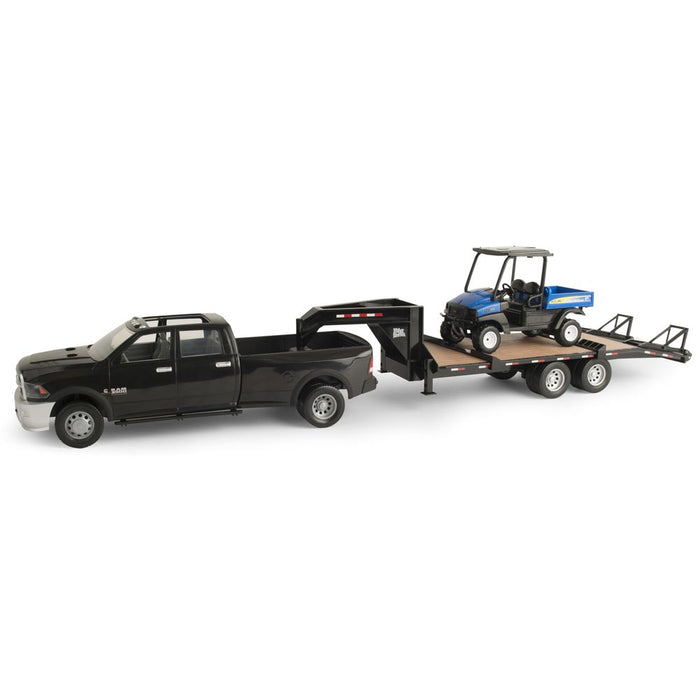 1/16 ERTL Big Farm New Holland RAM Quad Truck with Gooseneck Trailer and Rustler