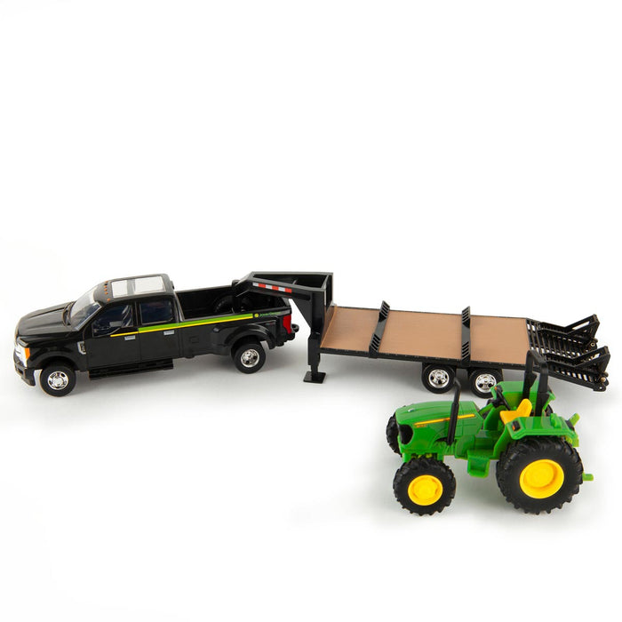 1/32 Ford F-350 Dually Pick Up with Trailer and John Deere 5075E