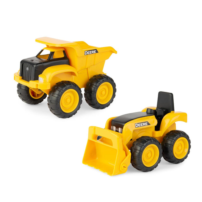 6 Inch John Deere Loader Tractor and Dump Truck Sandbox 2 Piece Set