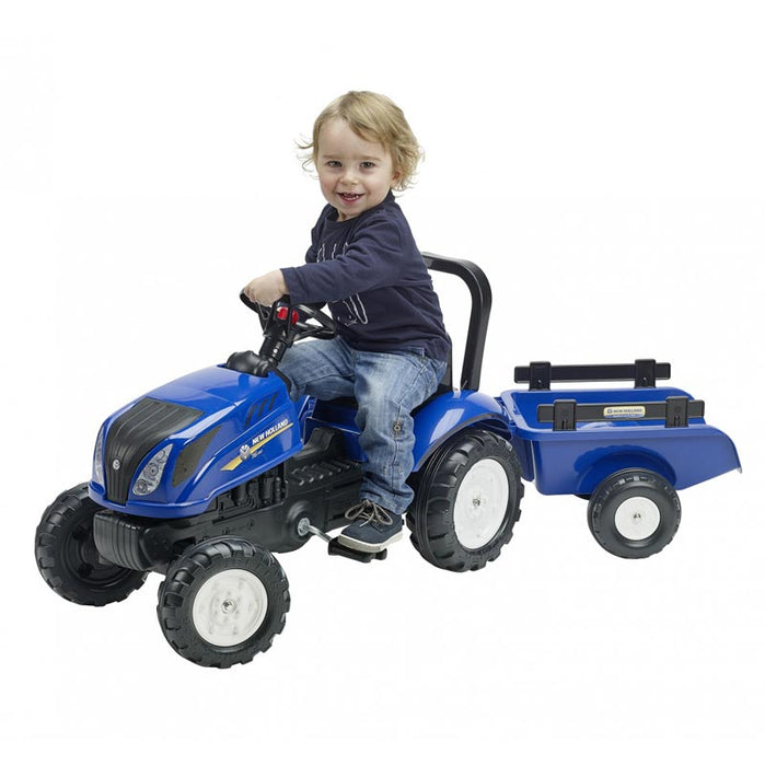 New Holland T6 Pedal Tractor with Trailer by Falk