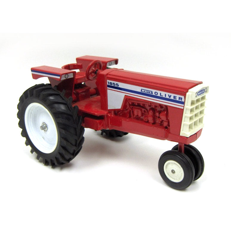 1/16 Oliver (White) 1855 Narrow Front Tractor with Fenders, Red, Made in the USA by Scale Models