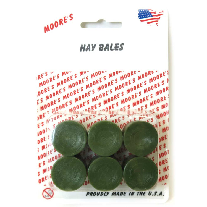 1/64 6 Pack of Round Plastic Hay Bales  by Moore's Farm Toys