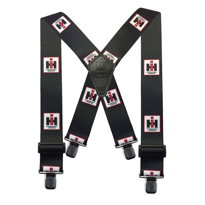 52" IH Black 2" Clip-on Suspenders
