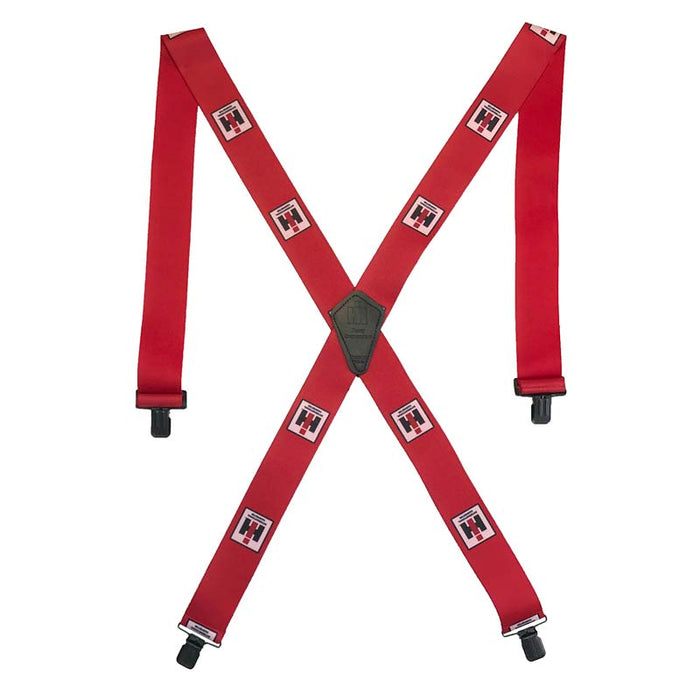 52" IH Red 2" Clip-on Suspenders