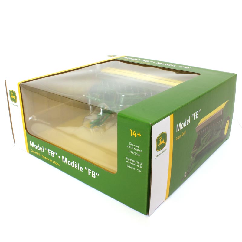 1/16 John Deere Model FB Grain Drill with Yellow Hopper Lids by SpecCast