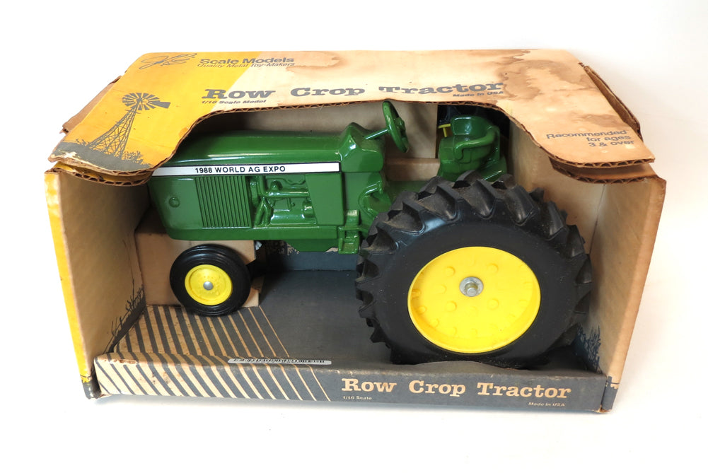 1/16 Green Tractor w/ Yellow Wheels, 1988 World AG Expo Decal