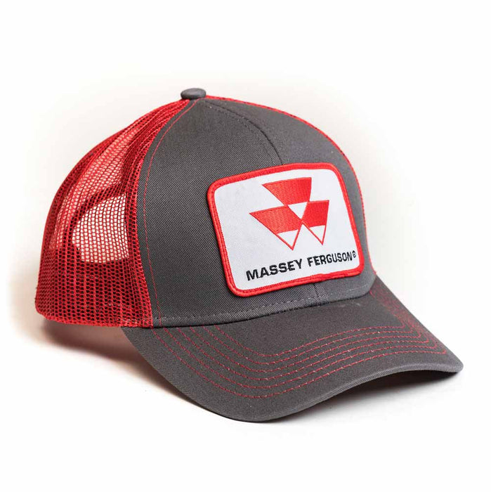 Massey Ferguson Logo Gray / Red Mesh Back Cap