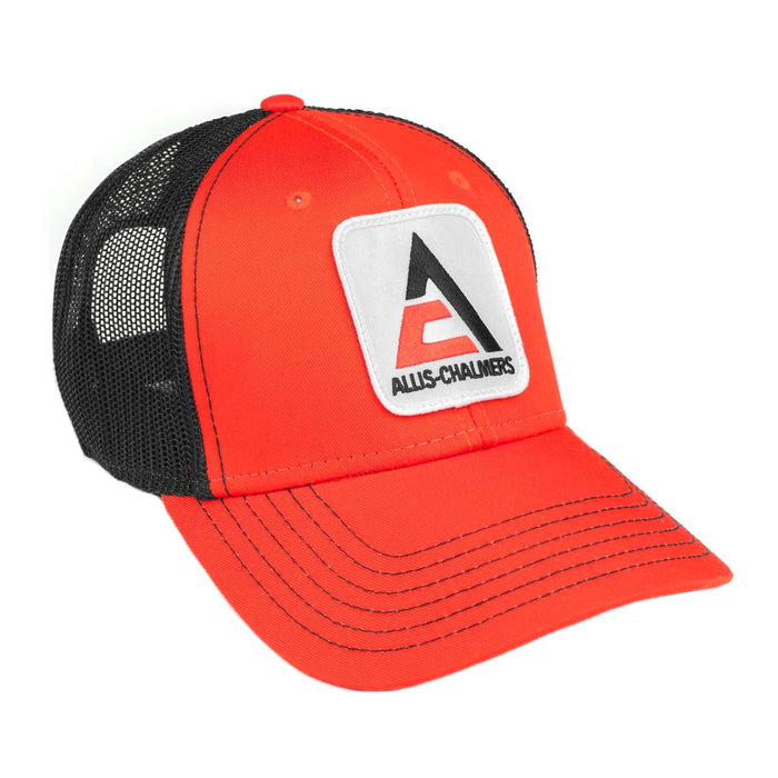 Modern Allis Chalmers Logo Black & Orange Mesh Back Hat