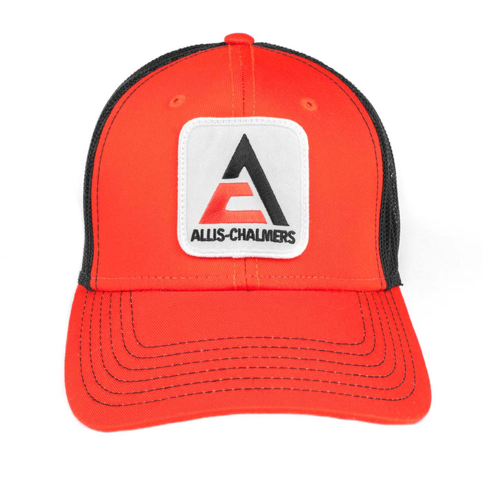 Modern Allis Chalmers Logo Black & Orange Mesh Back Hat