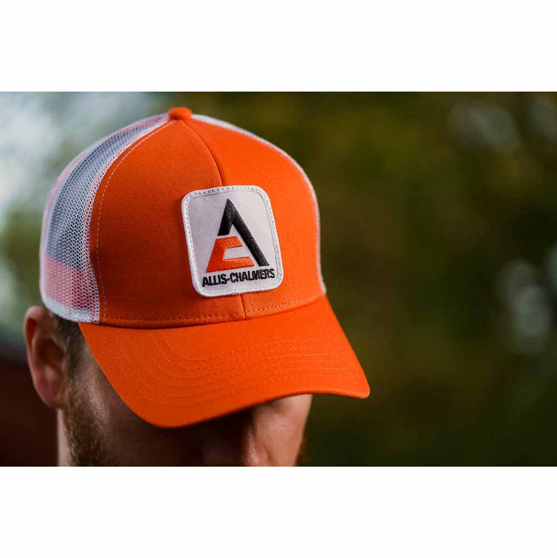 Modern Allis Chalmers Logo White Mesh Back Hat