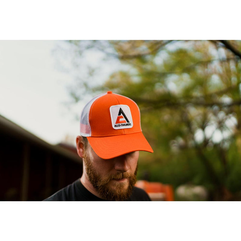 Modern Allis Chalmers Logo White Mesh Back Hat