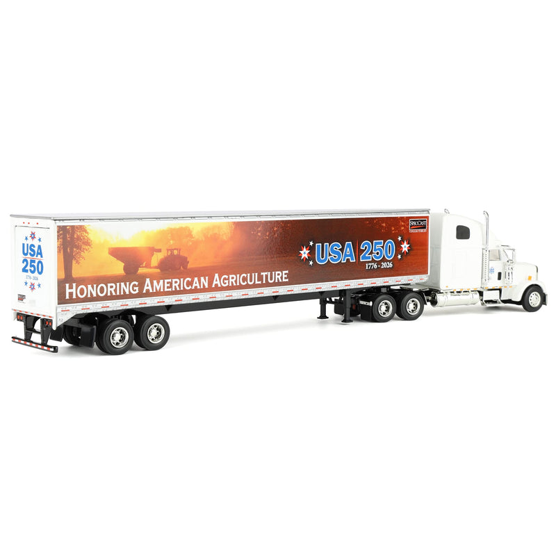 1/64 Freightliner Classic XL Semi Truck with Honoring American Agriculture Trailer by SpecCast, USA 250th Anniversary