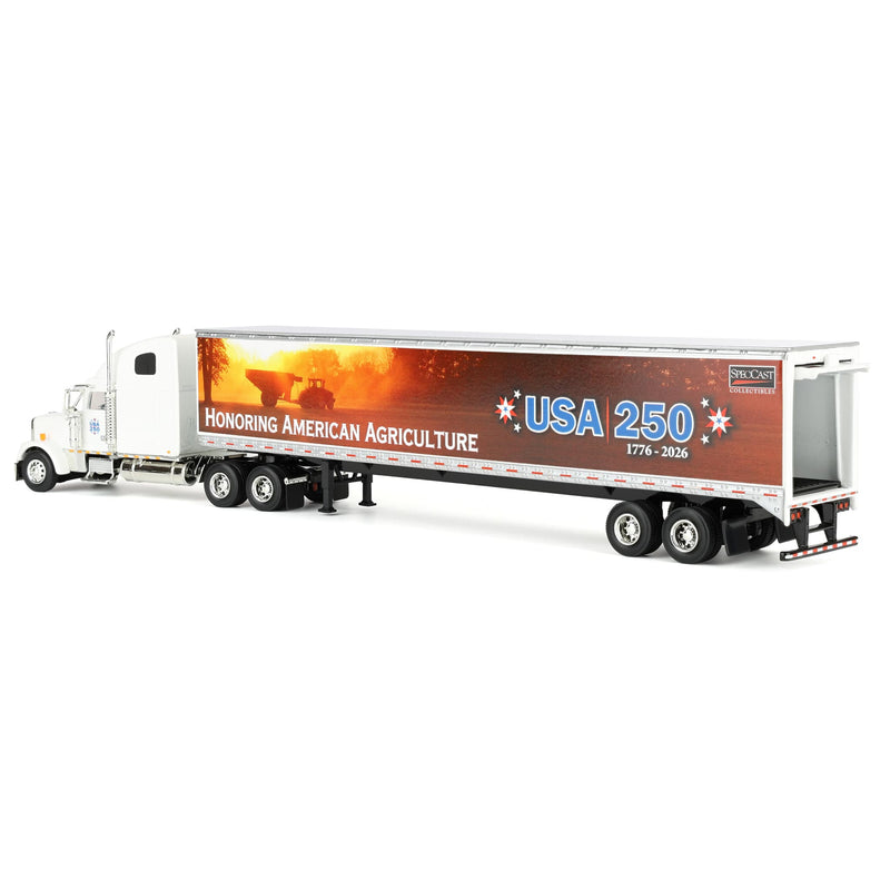1/64 Freightliner Classic XL Semi Truck with Honoring American Agriculture Trailer by SpecCast, USA 250th Anniversary