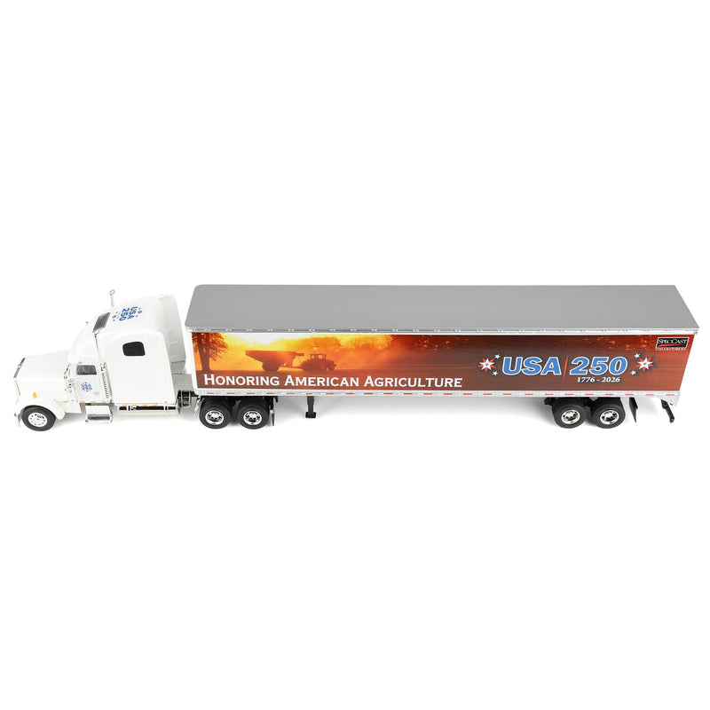 1/64 Freightliner Classic XL Semi Truck with Honoring American Agriculture Trailer by SpecCast, USA 250th Anniversary