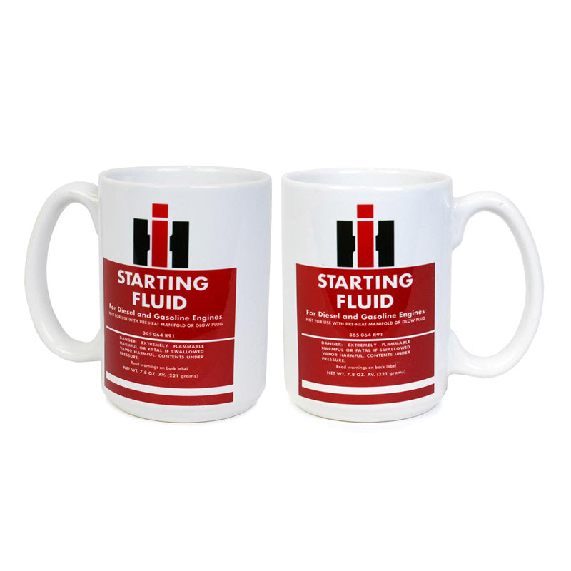 Set of 2 ~ IH Starting Fluid 15oz Ceramic Mugs
