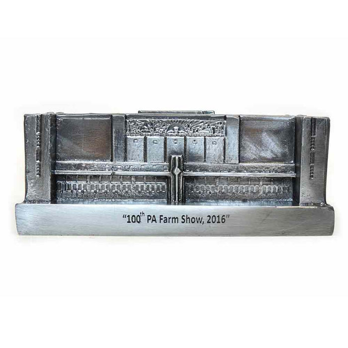 '100 Years' 2016 PA Farm Show Building Pewter Finish Bank