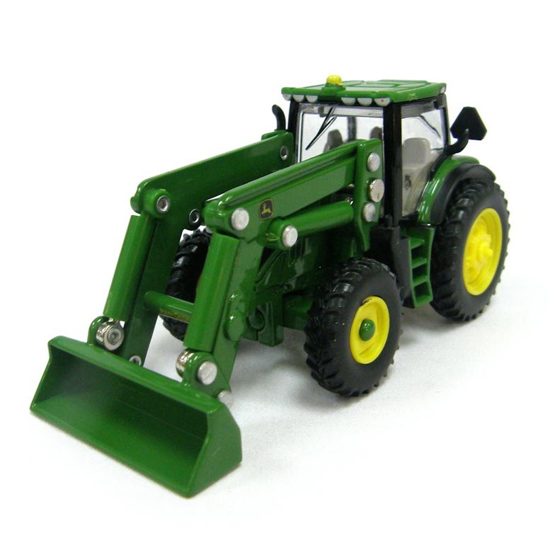1/64 John Deere 6210R Tractor with Loader, MFD, and Cab by ERTL