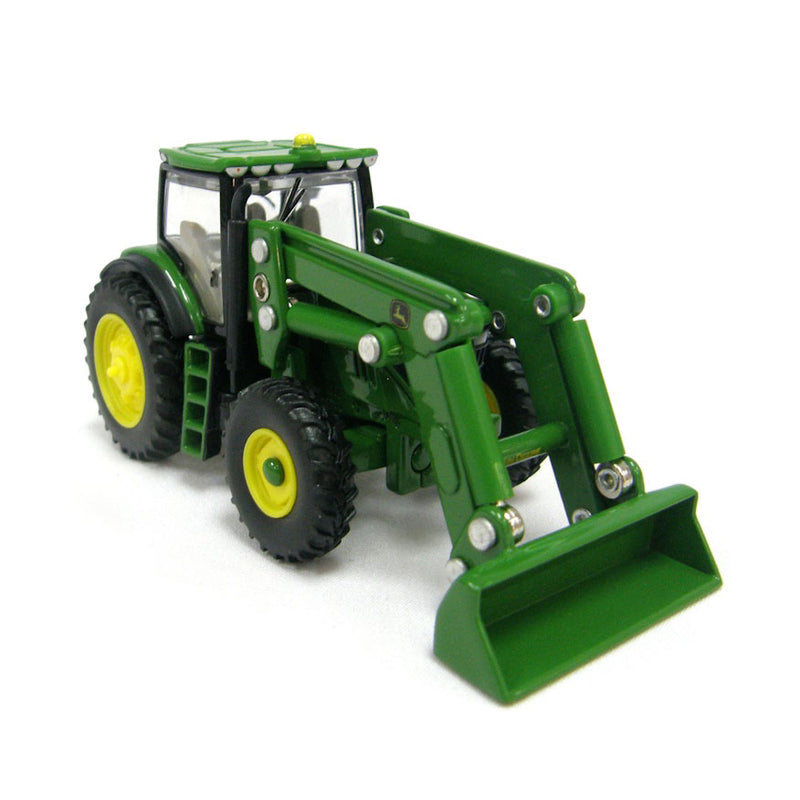 1/64 John Deere 6210R Tractor with Loader, MFD, and Cab by ERTL