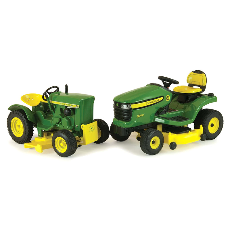 1/16 John Deere 1963 110 and 2013 X320 Lawn Tractor Set by ERTL, Collector's Edition