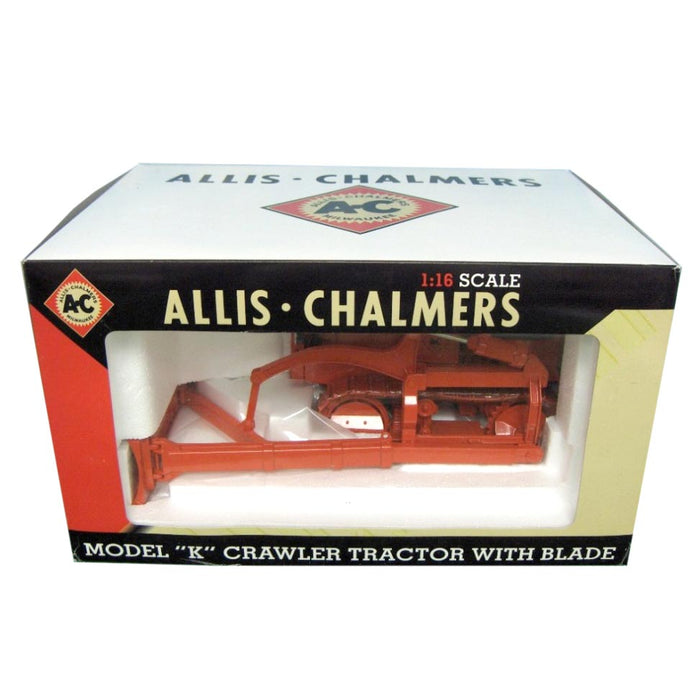 1/16 Allis Chalmers Model "K" Crawler Tractor w/ Blade on Steel Tracks, Gas Version