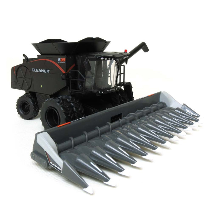 1/64 Gleaner S98 Combine with Corn Head, New Product Intro Black Stealth Version