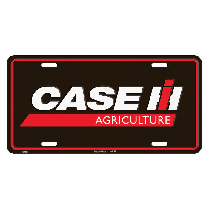 Case IH Agriculture 12in x 6in Black License Plate