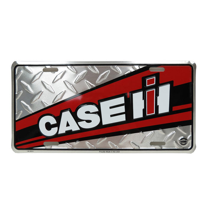 Case IH Red Splash on Diamond License Plate