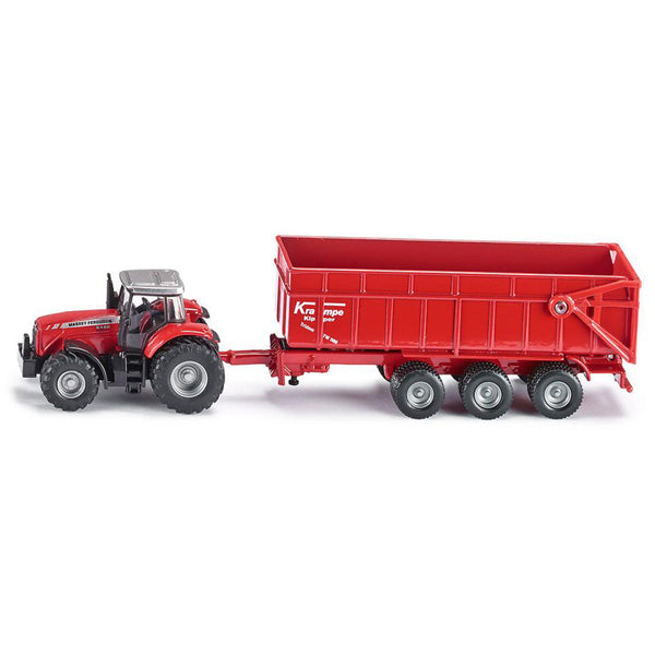 1/87 Massey Ferguson 8480 Tractor with Krampe Dump Trailer by SIKU