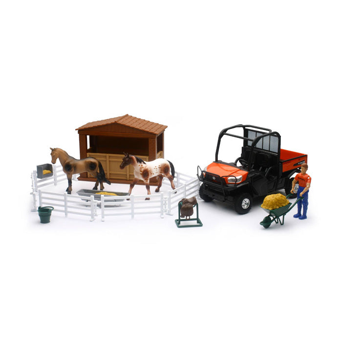1/18th Kubota RTV X1120D with Horses by New Ray