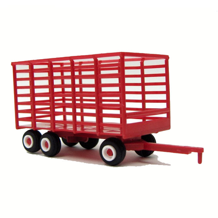 1/64 ST232 Red Tandem Axle Hay Wagon by Standi Toys