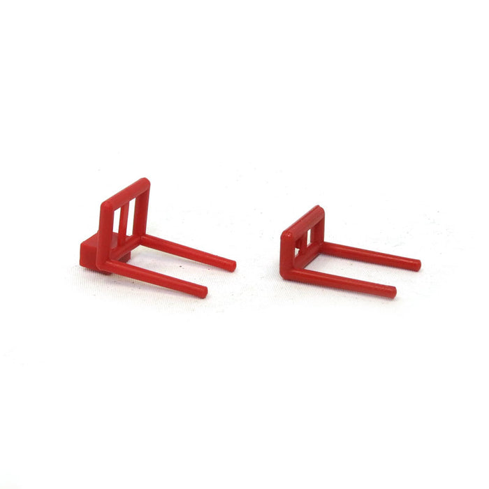1/64 Plastic Loader Forks with Rear Hitch Bale Mover, Red by ERTL